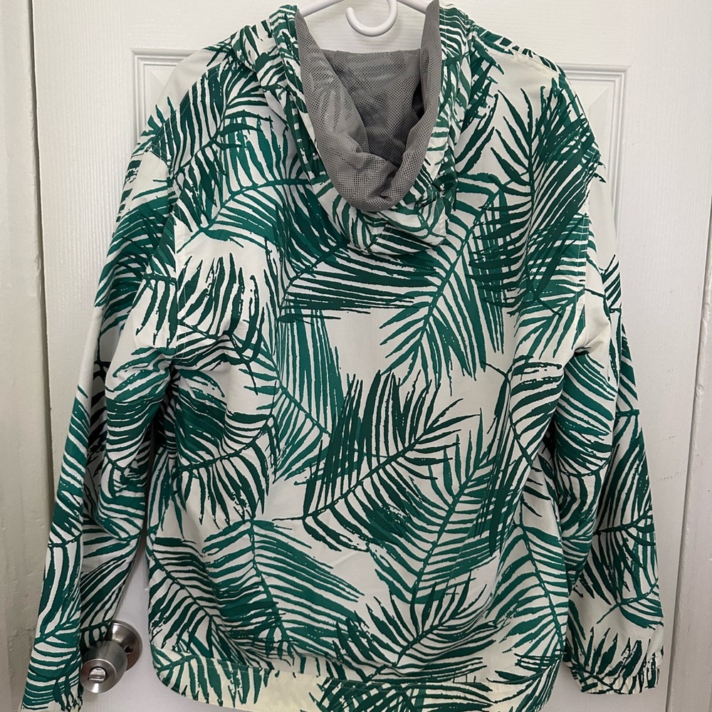 Green Palm Leaf Print Jacket - Picture 2 of 2